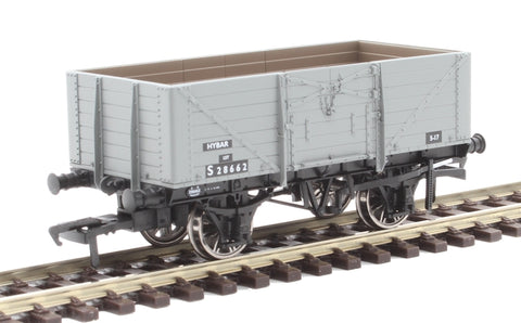 Rapido Trains 907009 OO Gauge 7 Plank Wagon BR Grey w Sheet Rail S28662
