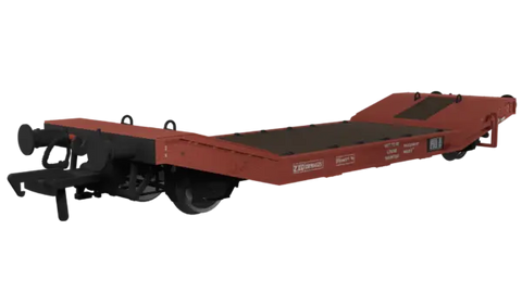 Rapido Trains 929007 OO Gauge LOWMAC ‘ZXQ’ DB904525 – BR Red Oxide