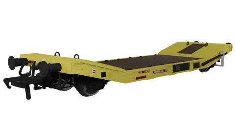 Rapido Trains 929011 OO Gauge LOWMAC ‘ZXV’ B904502 – Engineers Yellow