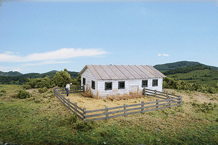 Walthers 933-3337 HO Gauge Hog House and Pen Lasercut Kit