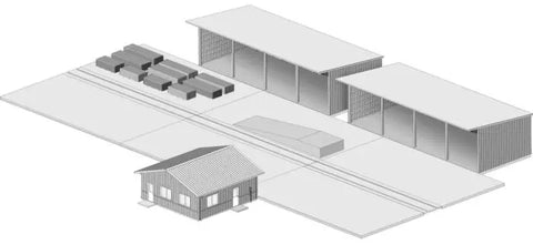 Walthers 933-4106 HO Gauge Modern Lumber Transload Kit