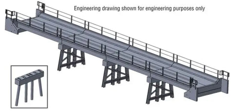 Walthers 933-4591 HO Gauge Modern Short Span Concrete Railway Bridge Kit