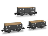 Rapido Trains 942003 N Gauge SECR Wagons Pack 3 – SECR Livery 7 Planks (Dia.1355)
