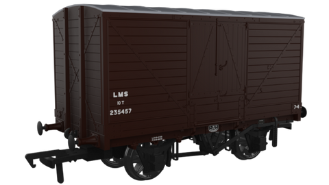 Rapido Trains 945007 OO Gauge Dia.88 10T Van – No.235457 – LMS Bauxite (post-1936)