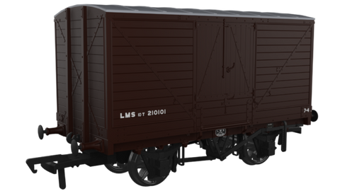 Rapido Trains 945008 OO Gauge Dia.88 10T Van 210101 – LMS Bauxite (post-1936)