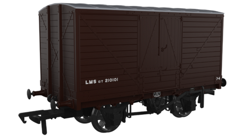 Rapido Trains 945008 OO Gauge Dia.88 10T Van – No.210101 – LMS Bauxite (post-1936)