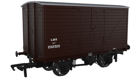 Rapido Trains 945009 OO Gauge Dia.88 10T Van – No.252325 – LMS Bauxite (post-1936)