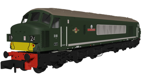 Rapido Trains 948602 N Gauge Class 45 D99 “3rd Carabinier” BR Green With Small Yellow Panels DCC Sound