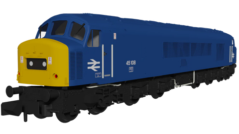 Rapido Trains 948607 N Gauge Class 45 45108 BR Blue With Domino Headcodes DCC Sound