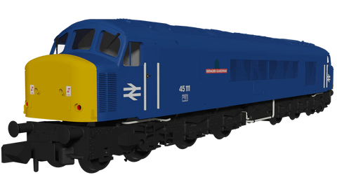 Rapido Trains 948609 N Gauge Class 45 45111 “Grenadier Guardsman” BR Blue With Sealed Beam Headlights DCC Sound