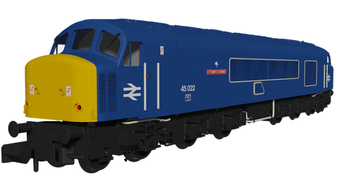 Rapido Trains 948610 N Gauge Class 45 45022 “Lytham St Annes” BR Blue BR Blue With Sealed Beam Headlights DCC Sound