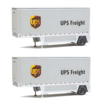 Walthers 949-2551 HO Gauge 26' Drop-Floor Trailer UPS x 2
