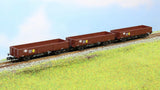 Rapido Trains 956001 N Gauge OAA Triple Pack – Bauxite with ABN yellow spot