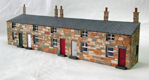 Ancorton 95865 OO Gauge Half Relief Terraced Cottages Laser Cut Kit