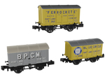 Rapido Trains 961010 N Gauge Not Quite Minks – Cement Vans Triple Pack