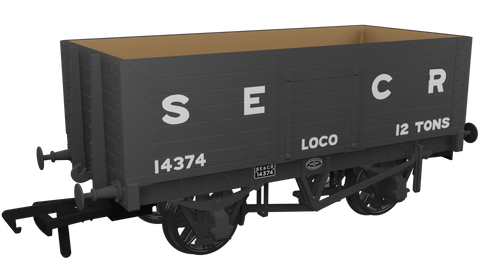 Rapido Trains 967405 OO Gauge RCH 1907 7 Plank Wagon SECR Loco Coal (Late) No.14374