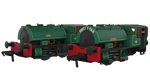 Rapido Trains 968001 OO Gauge Port of Par Bagnall’s Special Edition Twin Pack-Lined Dark Green