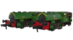 Rapido Trains 968002 OO Gauge Port of Par Bagnall’s Special Edition Twin Pack-Lined Light Green