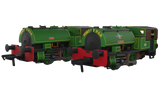 Rapido Trains 968002 OO Gauge Port of Par Bagnall’s Special Edition Twin Pack-Lined Light Green