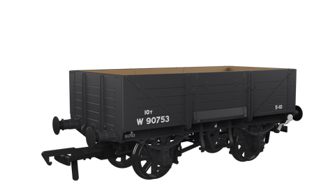 Rapido Trains 971010 OO Gauge Diagram O18 5 Plank Open Wagon-BR No.90753