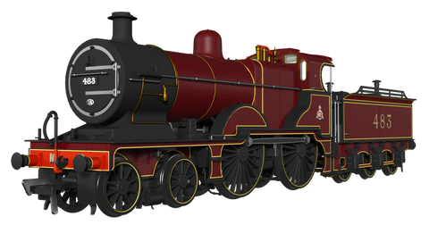 Rapido Trains 974002 OO Gauge MR 483 No.483 Midland Railway Crimson