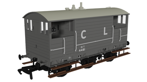 Rapido Trains 975005 OO Gauge GCR 15T 6w Brake – CLC (Late) Grey No.4481