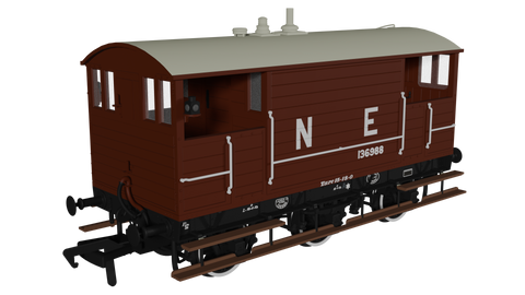 Rapido Trains 975006 OO Gauge GCR 15T 6w Brake – LNER Bauxite pre-1936 No.136988
