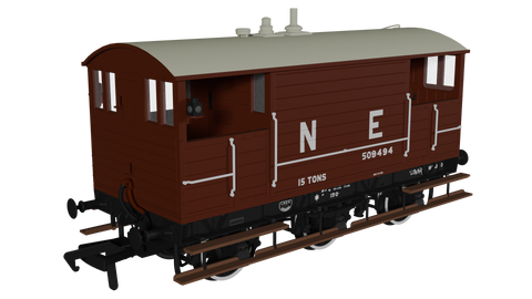 Rapido Trains 975007 OO Gauge GCR 15T 6w Brake – LNER Bauxite pre-1936 No.509494