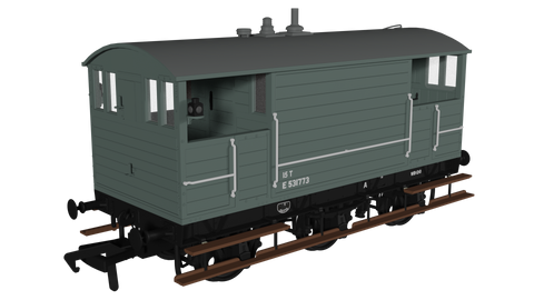 Rapido Trains 975014 OO Gauge GCR 15T 6w Brake – BR Grey No.E531773