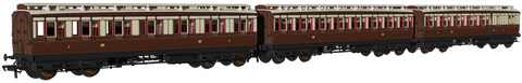 Rapido Trains 978131 OO Gauge GWR (pre-1904) ‘Evolution’ Non-Corridor Carriage Pack