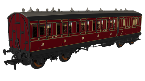 Rapido Trains 978156 OO Gauge LMS Period 1 ‘Evolution’ Non-Corridor Brake Third No.1465