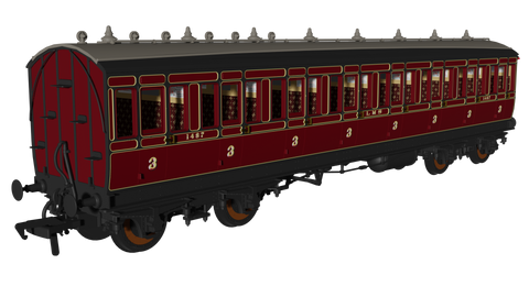 Rapido Trains 978157 OO Gauge LMS Period 1 ‘Evolution’ Non-Corridor Third No.1487