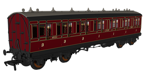Rapido Trains 978158 OO Gauge LMS Period 1 ‘Evolution’ Non-Corridor Composite No.3824