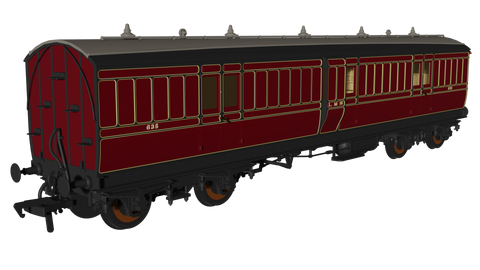 Rapido Trains 978160 OO Gauge LMS Period 1 ‘Evolution’ Non-Corridor Full Brake No.635