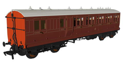 Rapido Trains 978202 OO Gauge LBSC Mahogany 'Evolution' Non-Corridor Carriage Brake Third No.1240