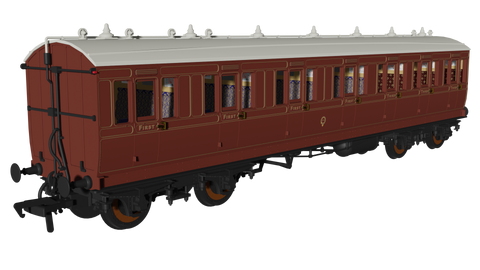 Rapido Trains 978204 OO Gauge LBSC Mahogany 'Evolution' Non-Corridor Composite No.264