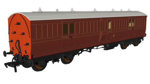 Rapido Trains 978206 OO Gauge LBSC Mahogany 'Evolution' Non-Corridor Full Brake No.155