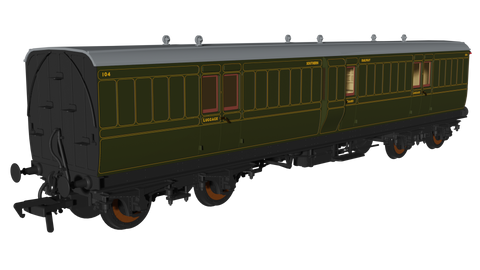 Rapido Trains 978218 OO Gauge SR Olive 'Evolution' Non-Corridor Full Brake No.104