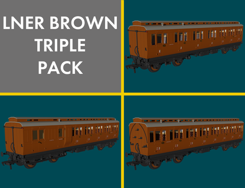 Rapido Trains 978219 OO Gauge LNER 'Evolution' Non-Corridor Carriage Pack