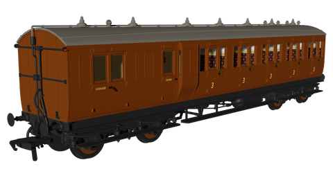 Rapido Trains 978245 OO Gauge Generic Brown 'Evolution' Non-Corridor Carriage Brake Third