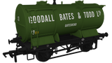 Rapido Trains 981012 OO Gauge Ammonium Nitrate / Chemical Tank Wagon – Goodall, Bates & Todd No.13