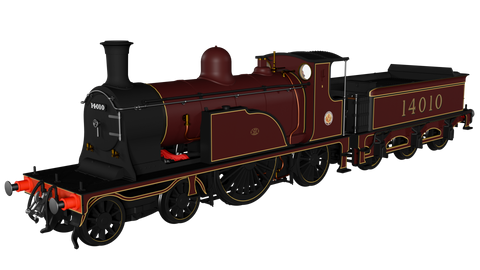 Rapido Trains 982502 OO Gauge Caledonian Single – LMS Lined Red No.14010 (DCC Sound)