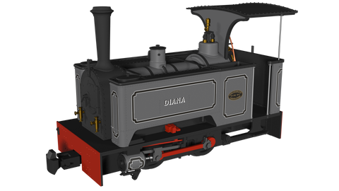 Rapido Trains 986001 OO-9 Gauge Kerr Stuart Sirdar ‘Diana’ – Lined Grey