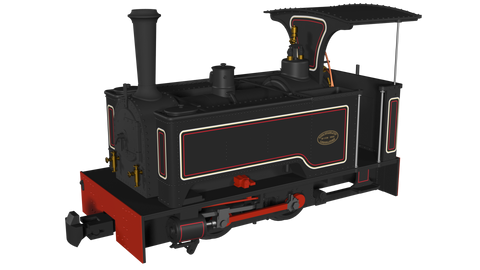 Rapido Trains 986503 OO-9 Gauge Kerr Stuart Sirdar – Lined Black DCC FITTED