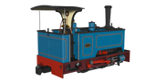 Rapido Trains 986504 OO-9 Gauge Kerr Stuart Sirdar – Lined Blue DCC FITTED