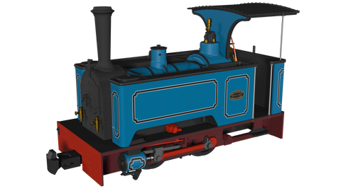 Rapido Trains 986504 OO-9 Gauge Kerr Stuart Sirdar – Lined Blue DCC FITTED