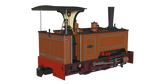 Rapido Trains 986005 OO-9 Gauge Kerr Stuart Sirdar – Lined Burnt Orange