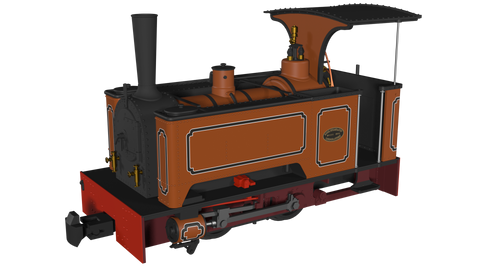 Rapido Trains 986505 OO-9 Gauge Kerr Stuart Sirdar – Lined Burnt Orange DCC FITTED