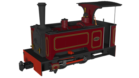 Rapido Trains 986506 OO-9 Gauge Kerr Stuart Sirdar – Lined Maroon DCC FITTED
