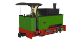 Rapido Trains 986507 OO-9 Gauge Kerr Stuart Sirdar – Plain Green DCC FITTED